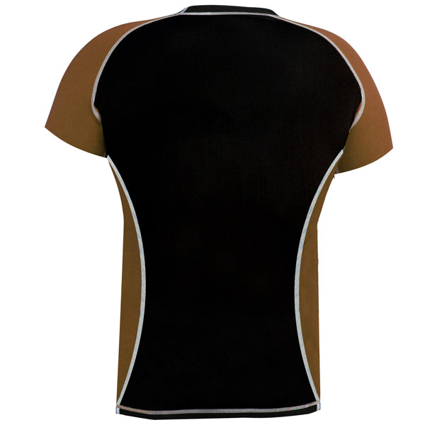 Rank Rashguards Half Sleeve Brown/Black