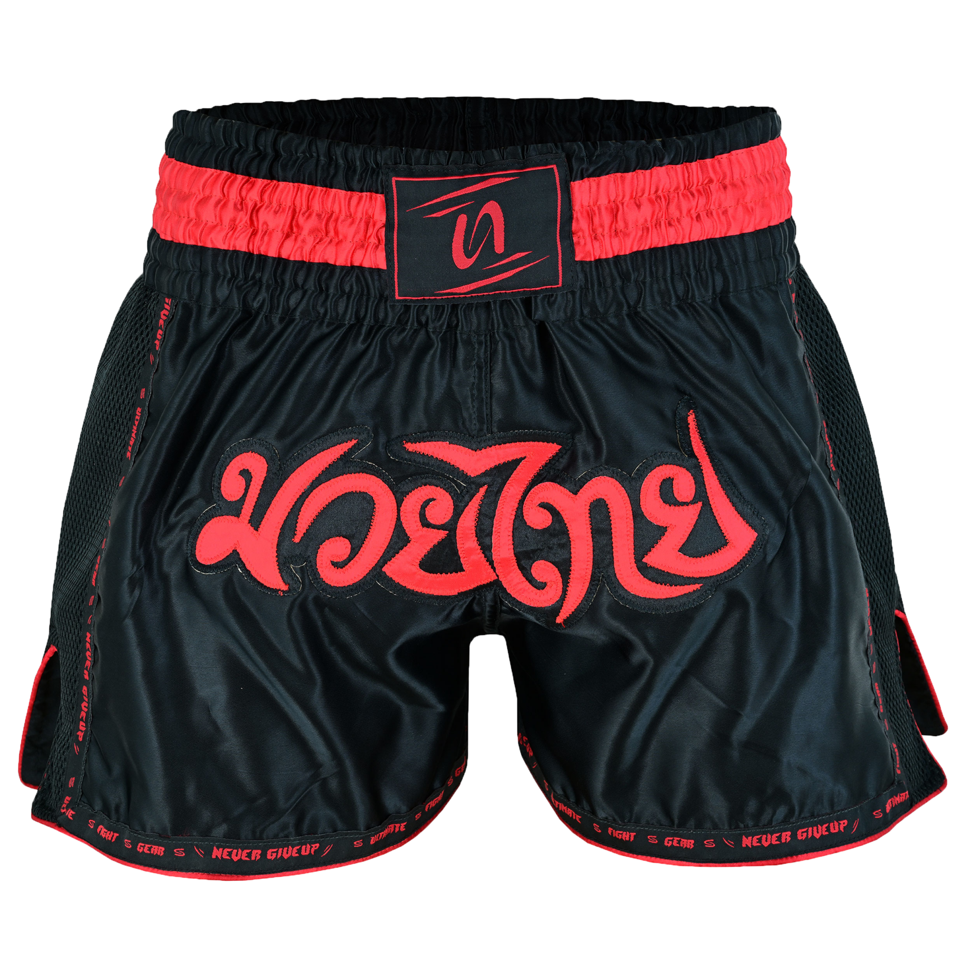 Muay Thai Short 3046 Black Red
