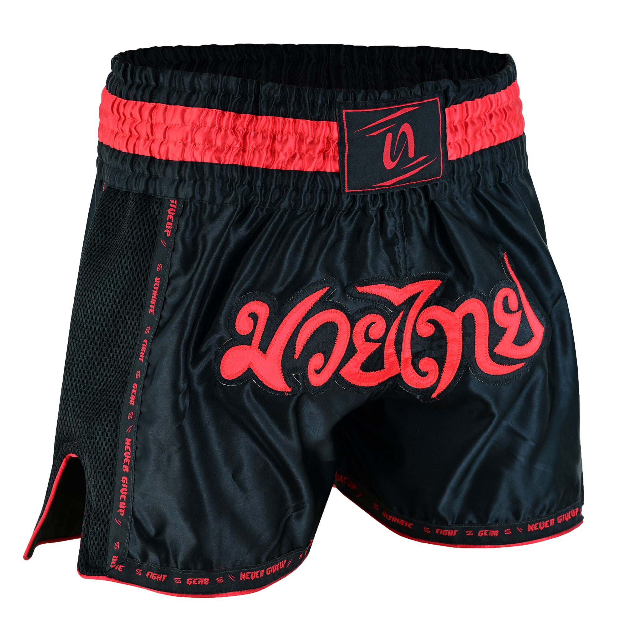 Muay Thai Short 3046 Black Red