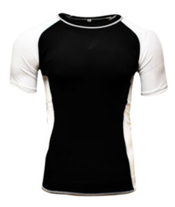 Rank Rashguards Half Sleeve White/Black