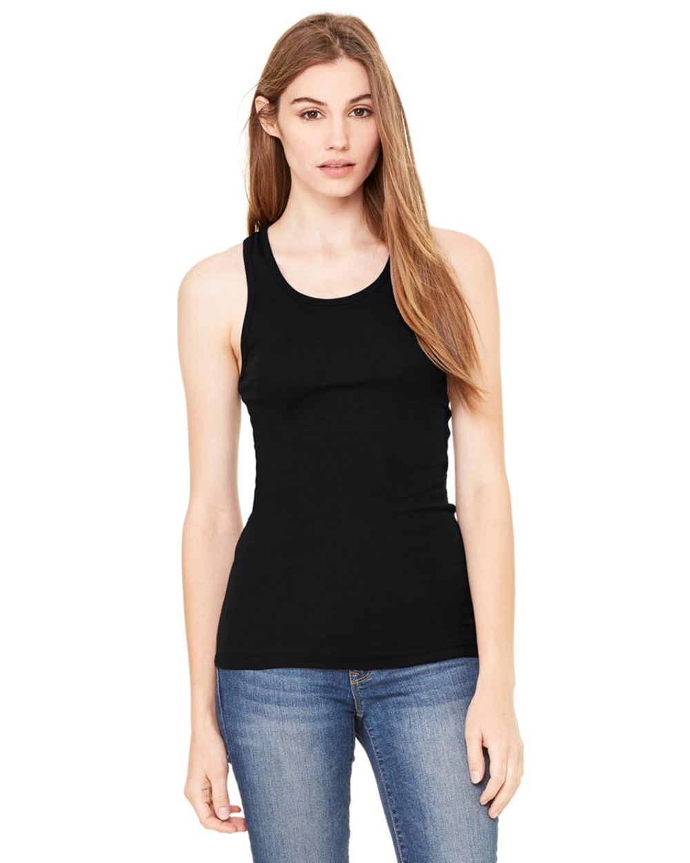 Bella + Canvas Ladies’ Sheer Mini Rib Racerback Tank