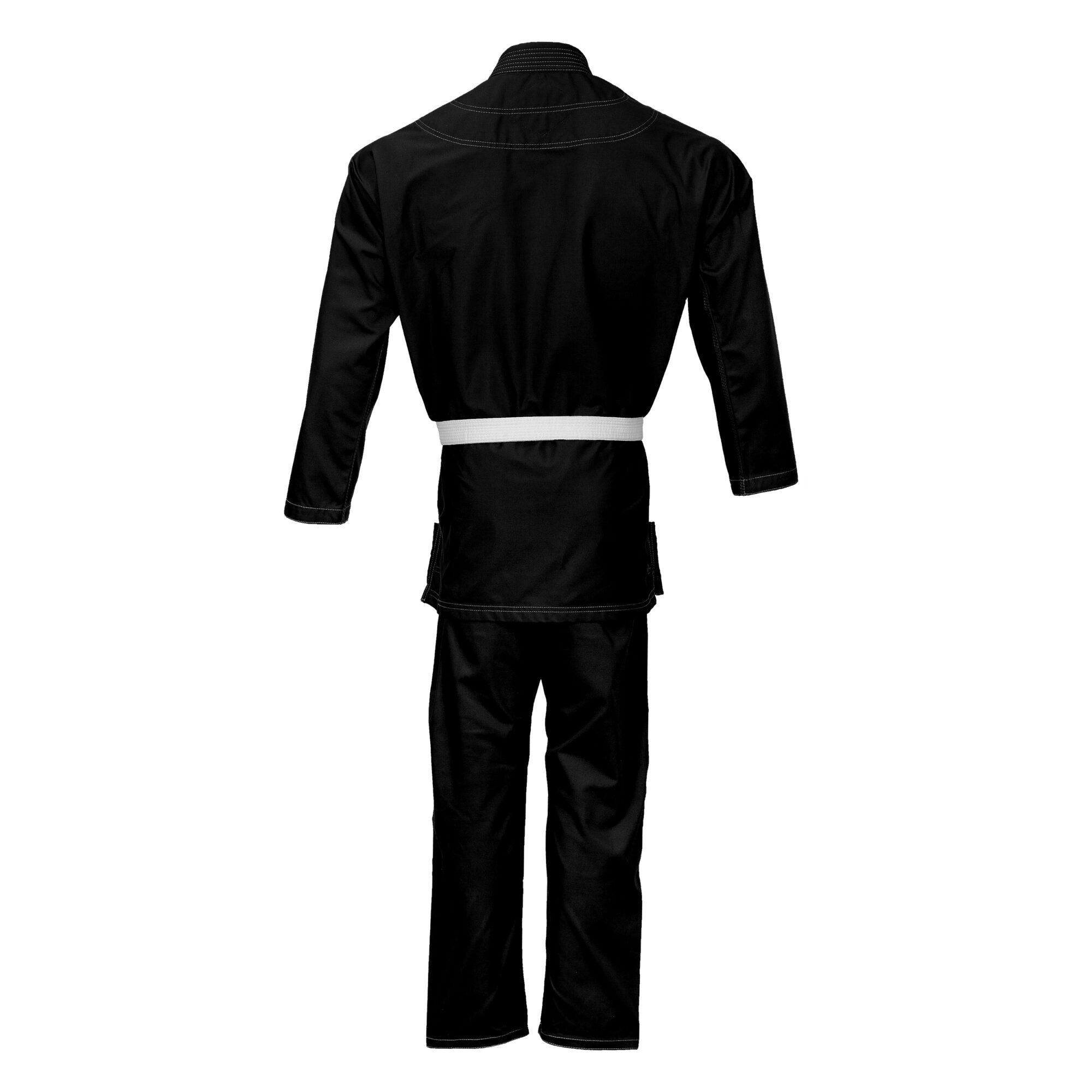 Ultra Light BJJ Gi Black – 100% Cotton Canvas (White Belt Included)