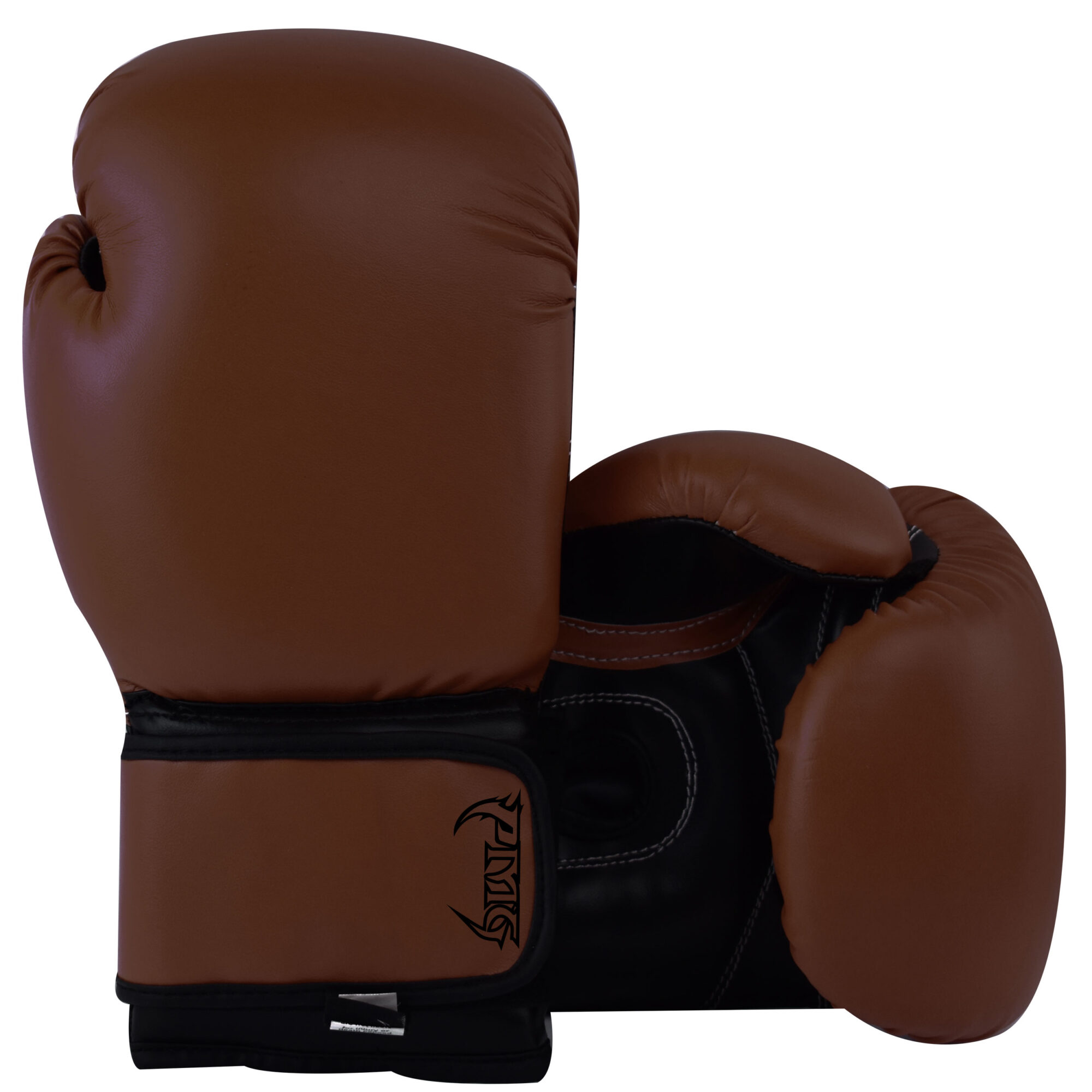 Kids Boxing Gloves Dark Brown Black