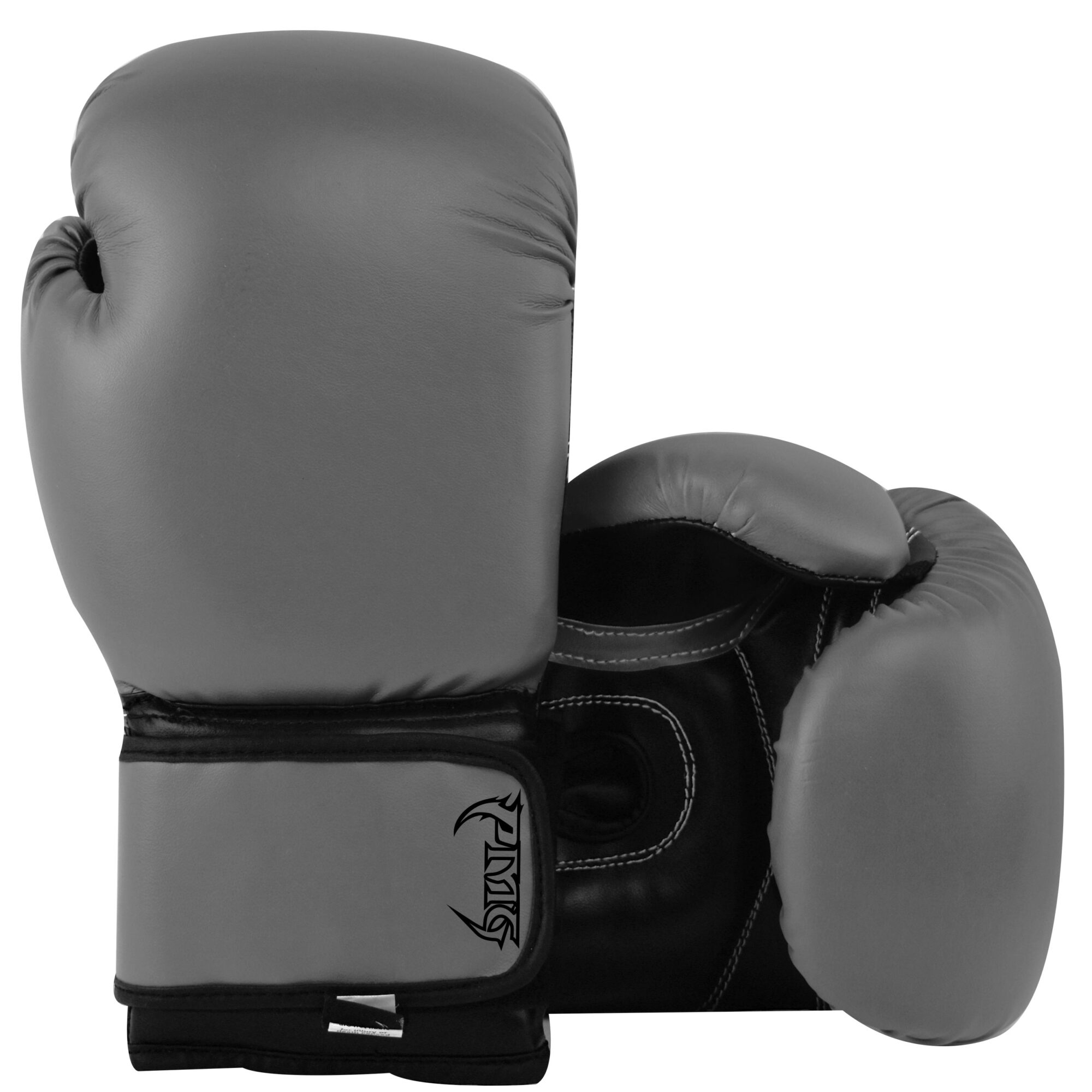 Kids Boxing Gloves Grey Black