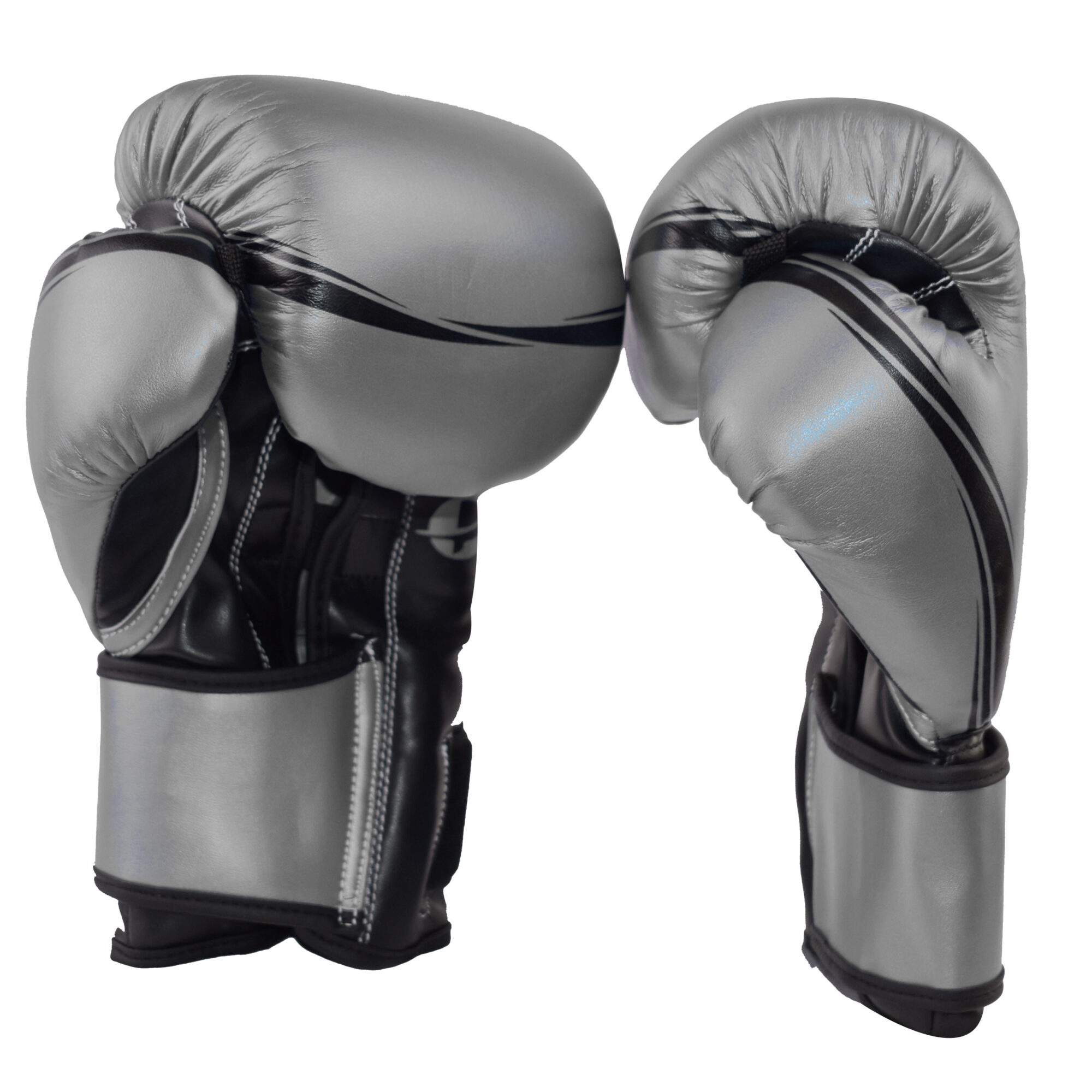 PMG Metallic Boxing Gloves PMG302 Silver Black
