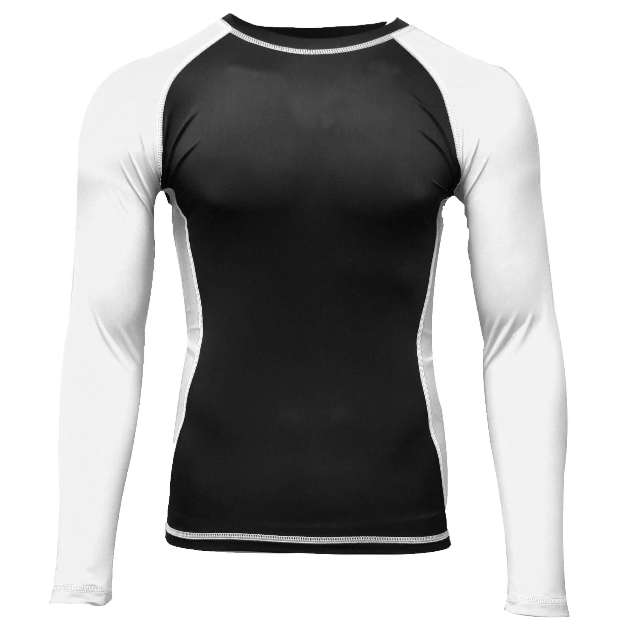 Rank Rashguards full sleeve White/ Black