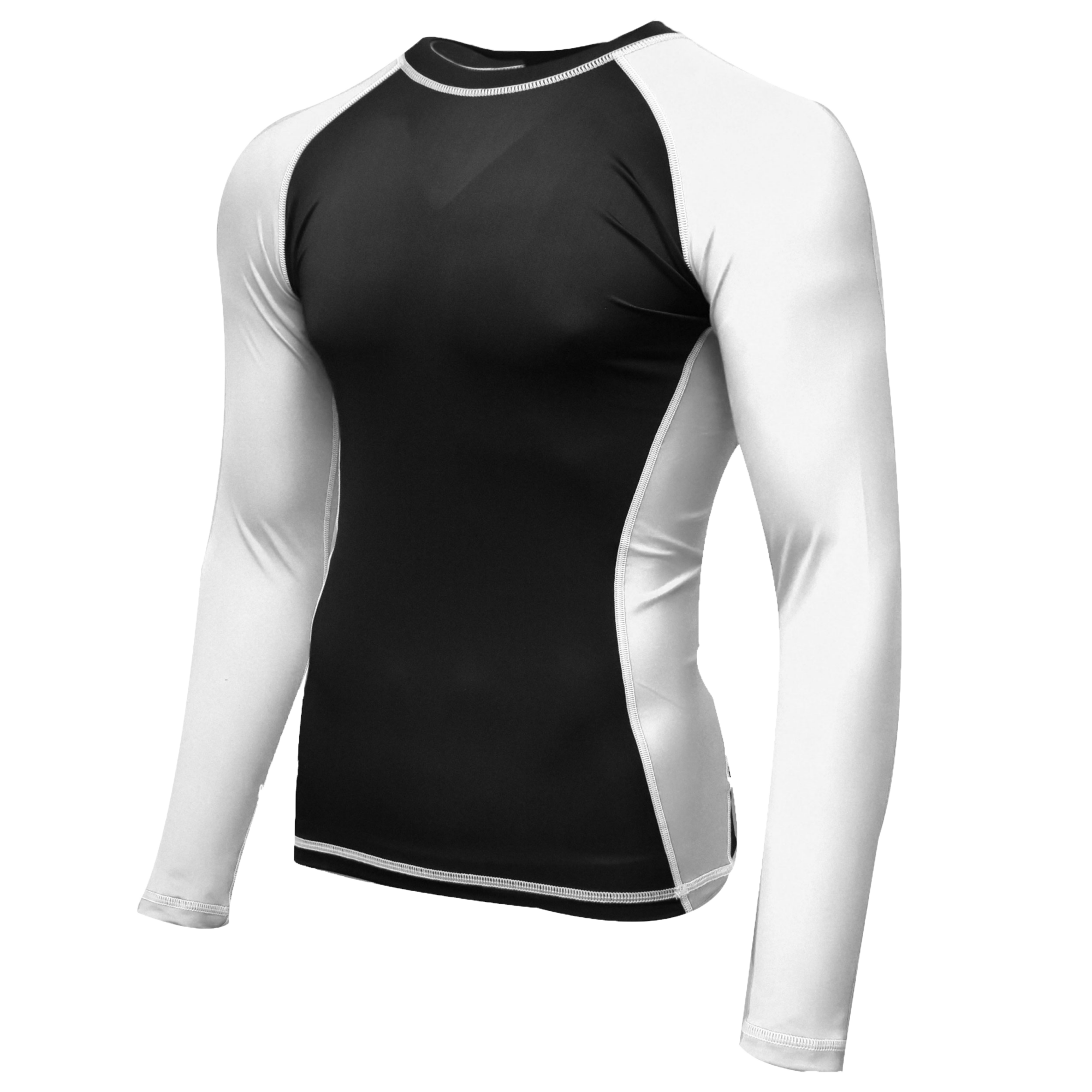 Rank Rashguards full sleeve White/ Black