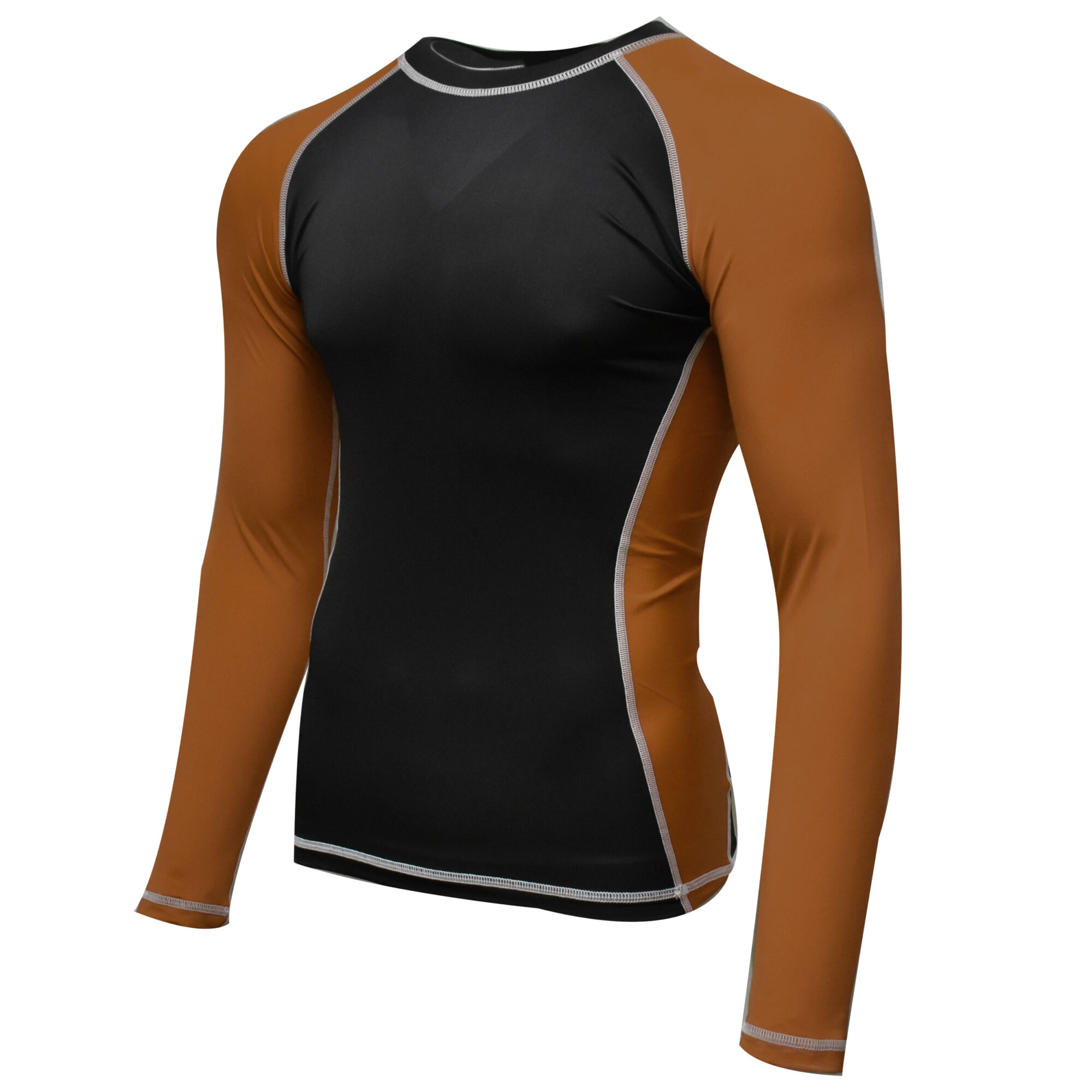 Rank Rashguards full sleeve Brown/ Black
