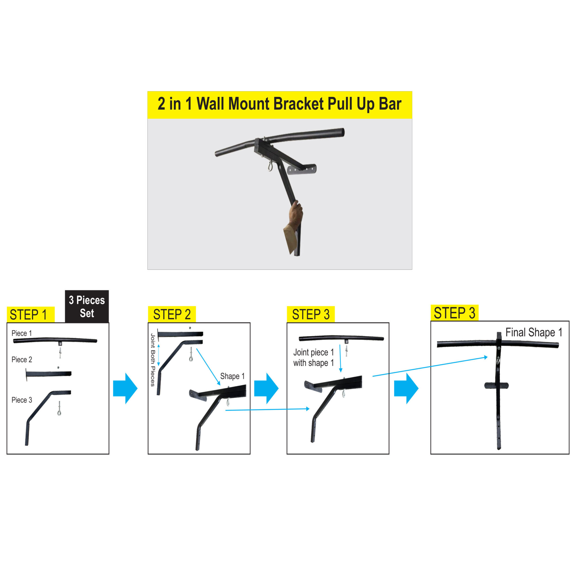 Wall Mount Bracket Pull Up Bar