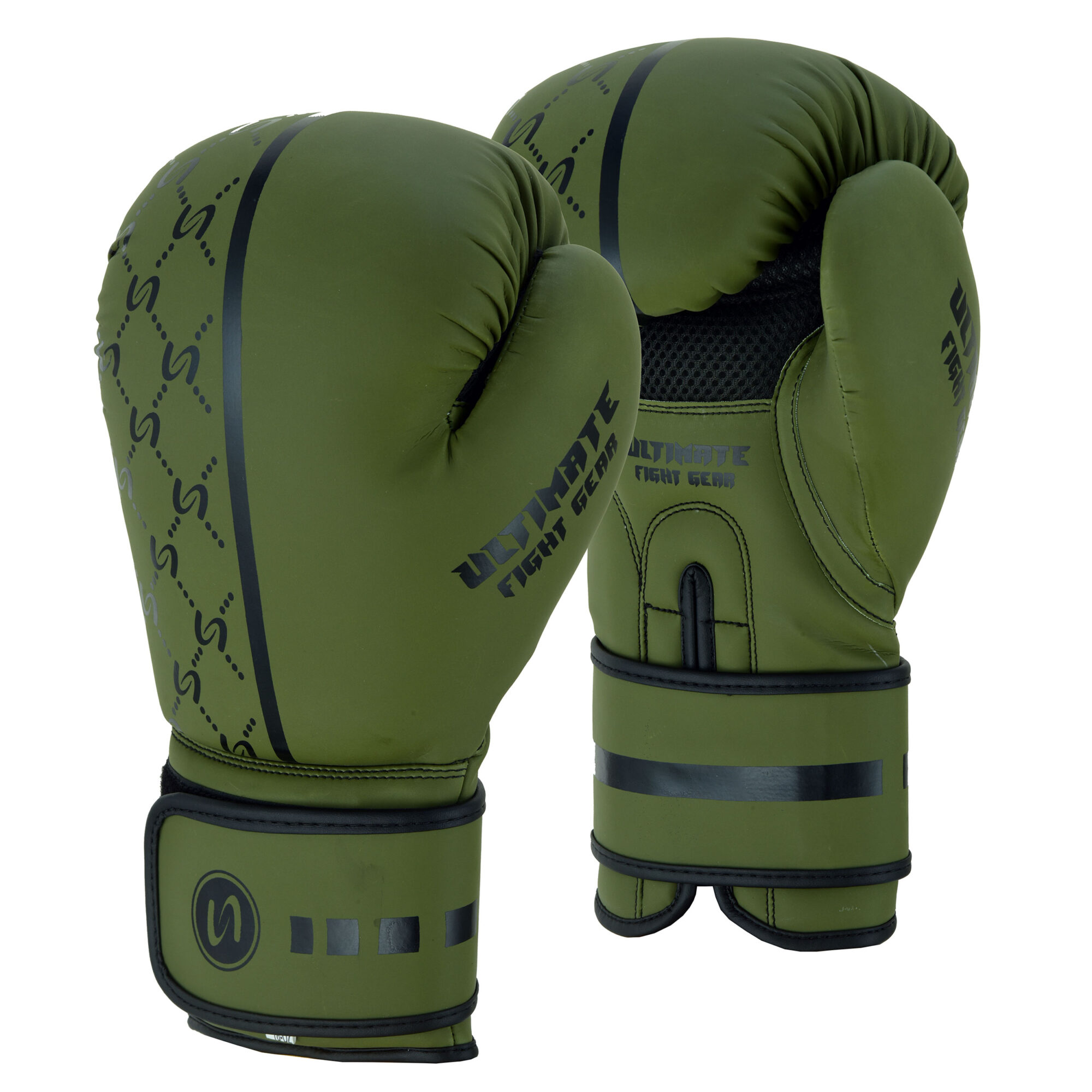Ultimate Boxing Gloves Olive Green – Black