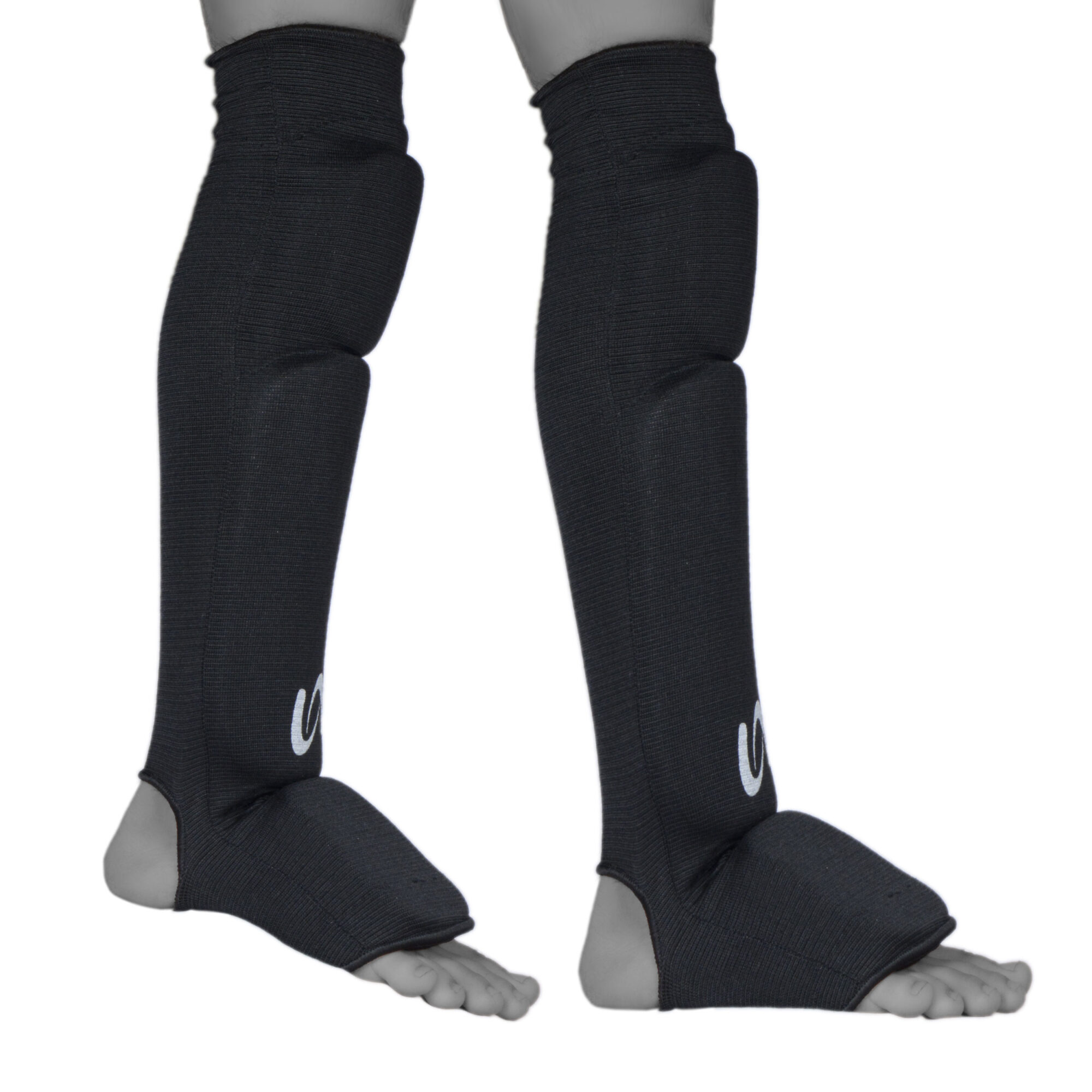 Classic Cloth Shin Guard With Knee Pad Black