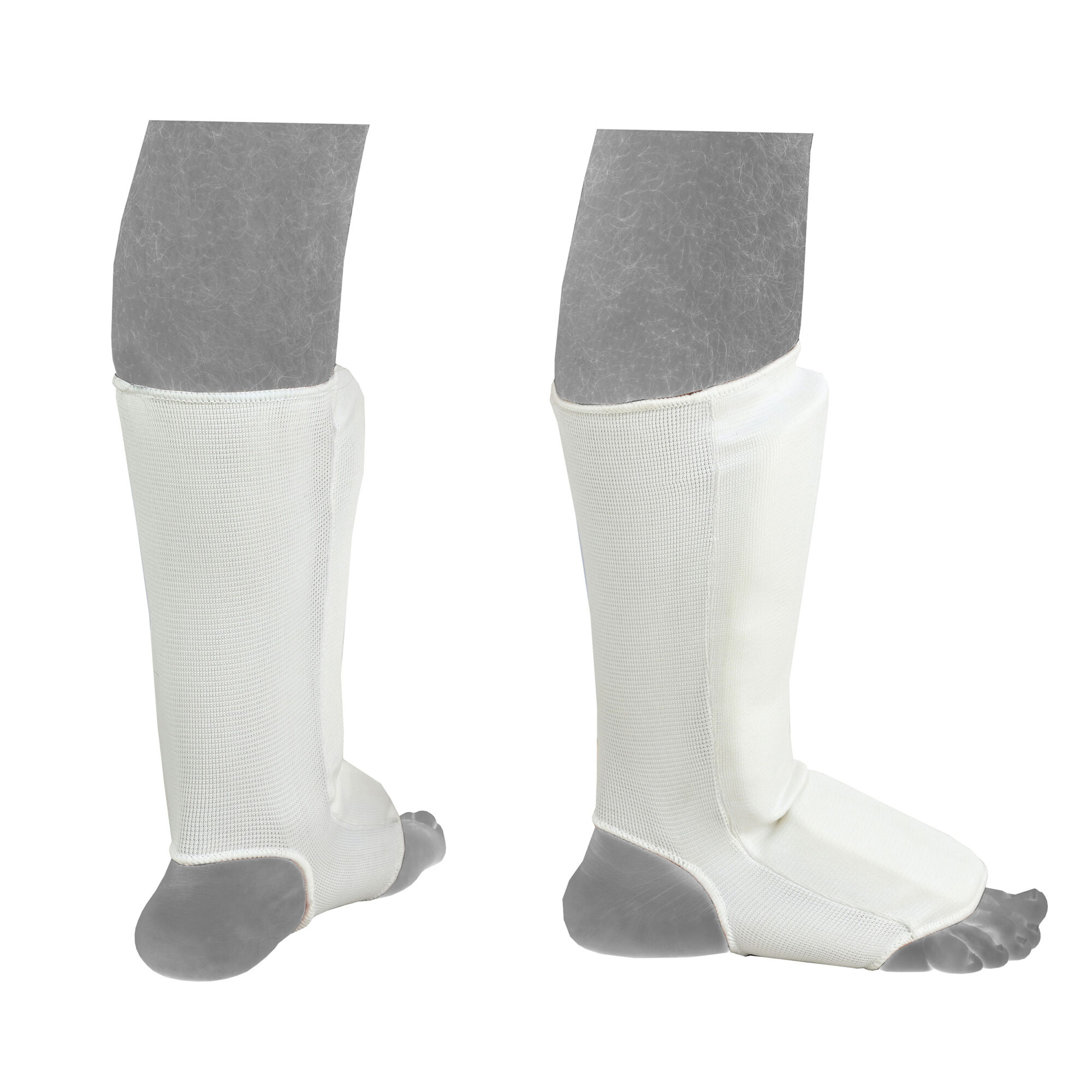 New Cloth Shin Guard White Heavy Padded