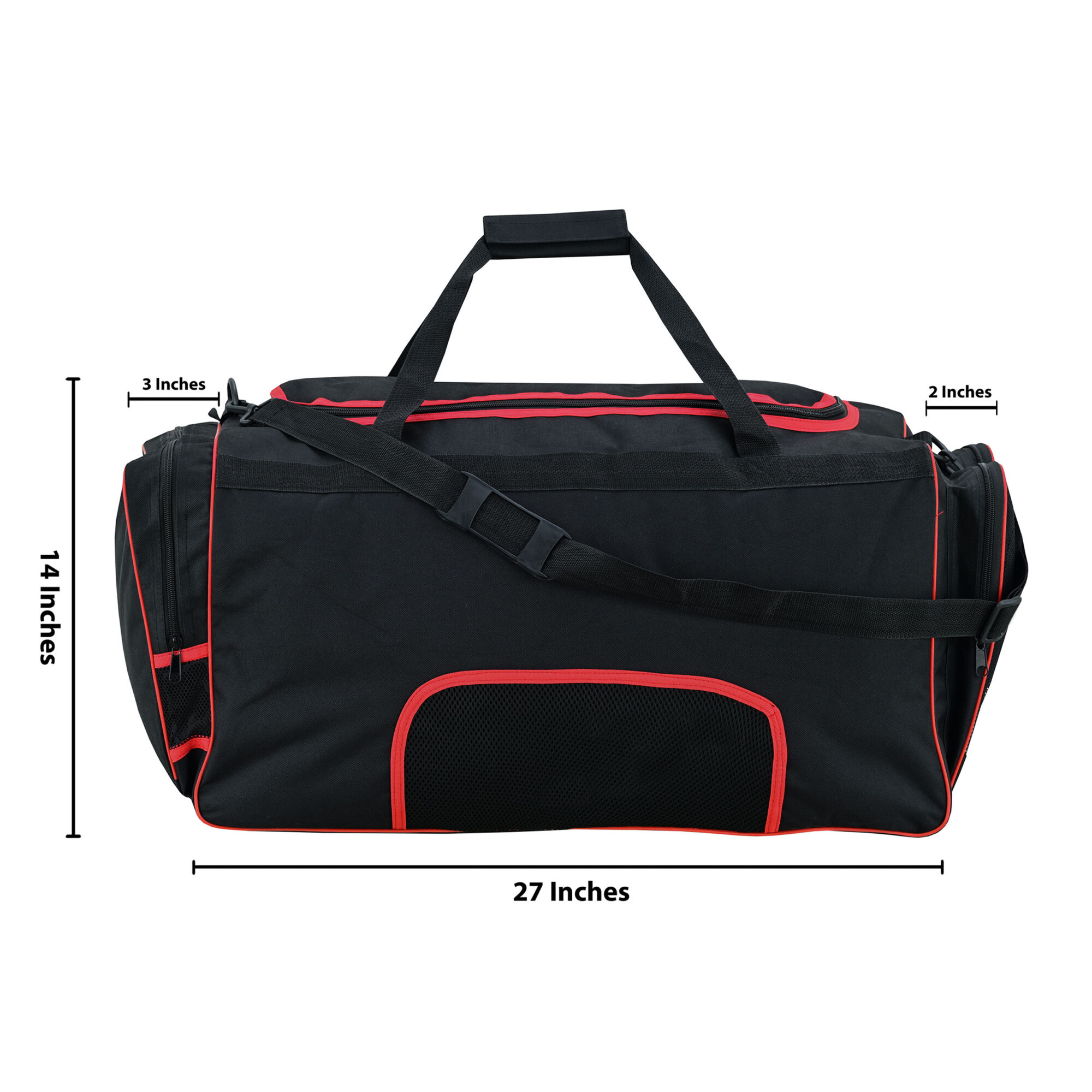 Duffle Bag Black Red # 3448