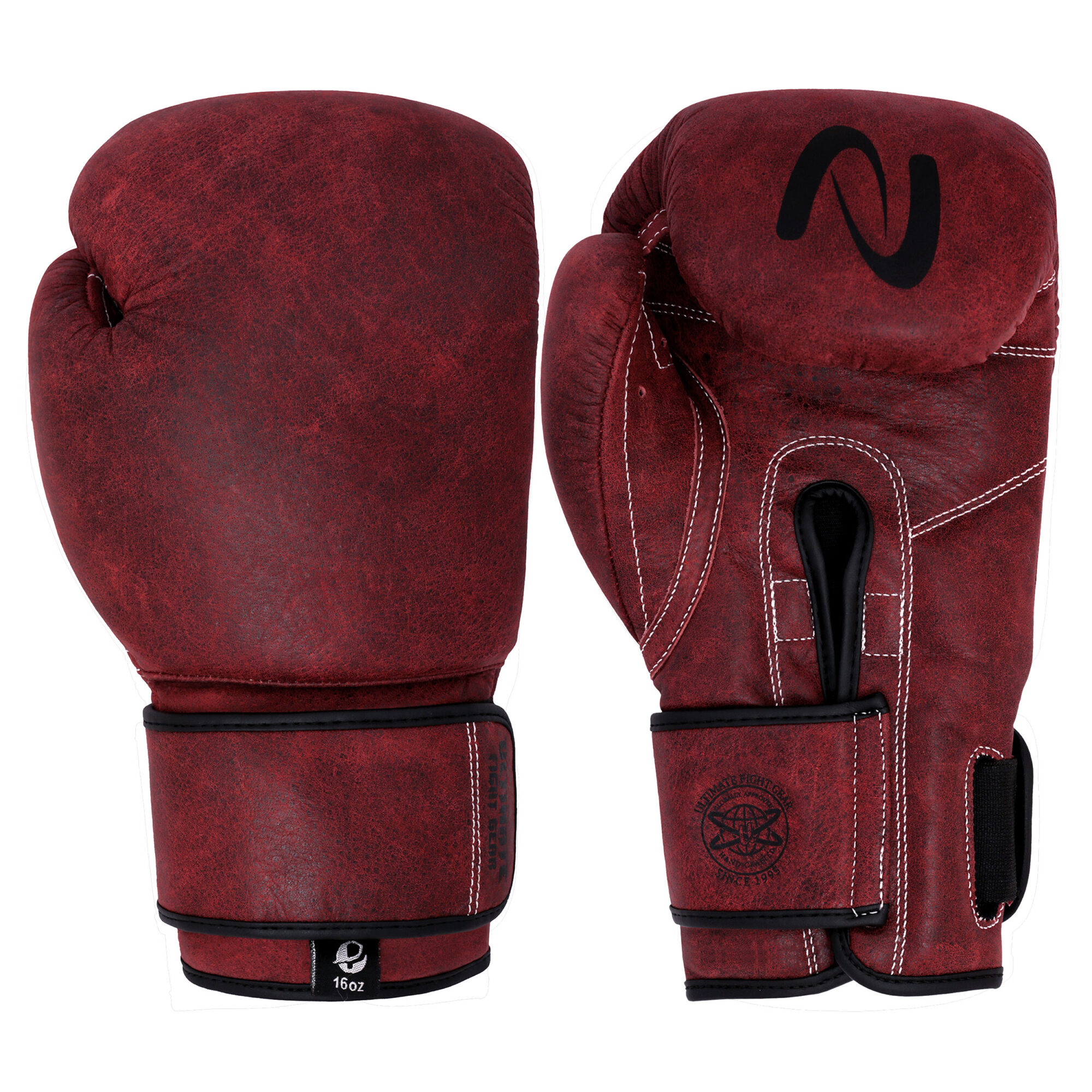 Vintage Boxing Gloves Genuine Leather Red