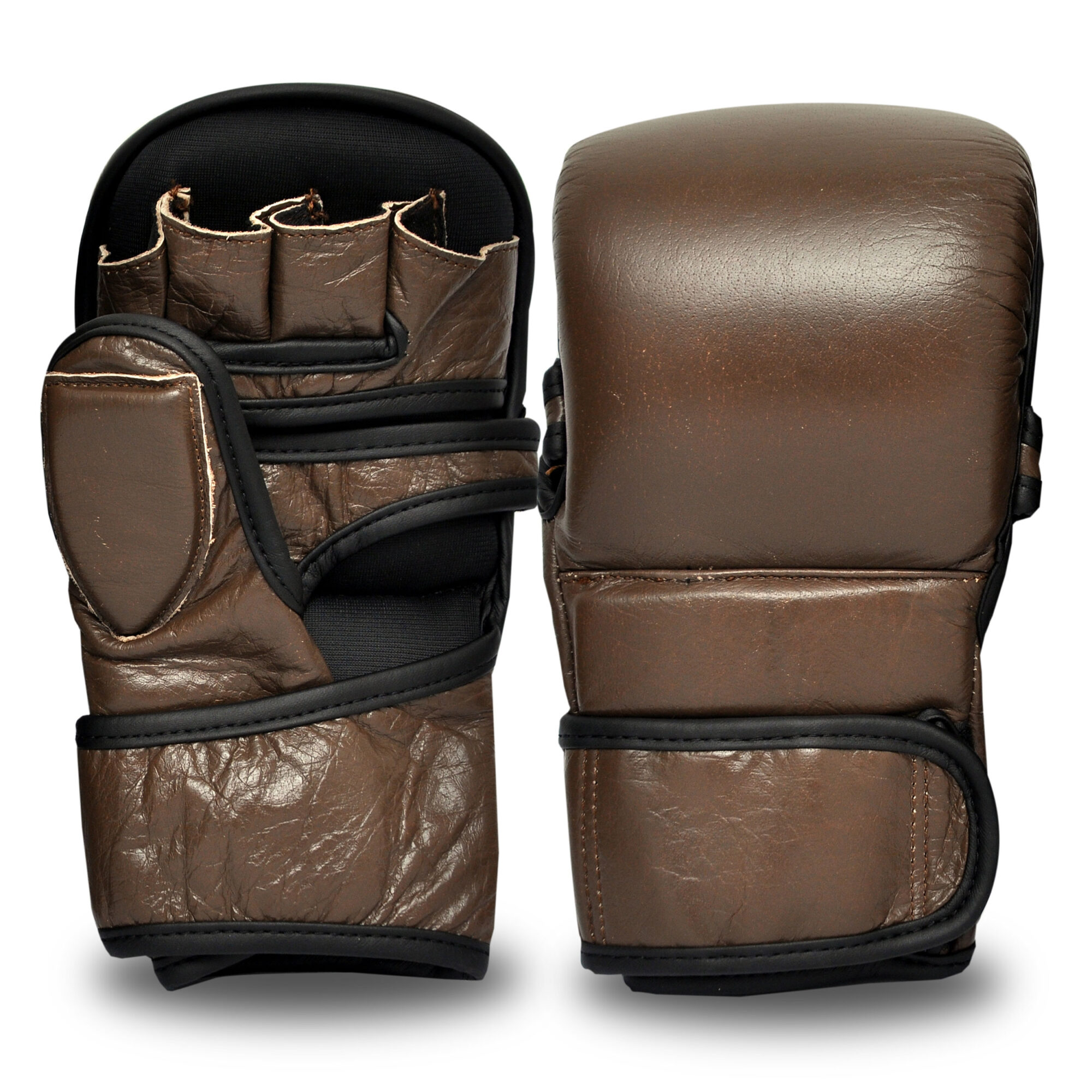 MMA Sparring Gloves – Vintage Brown Genuine Leather