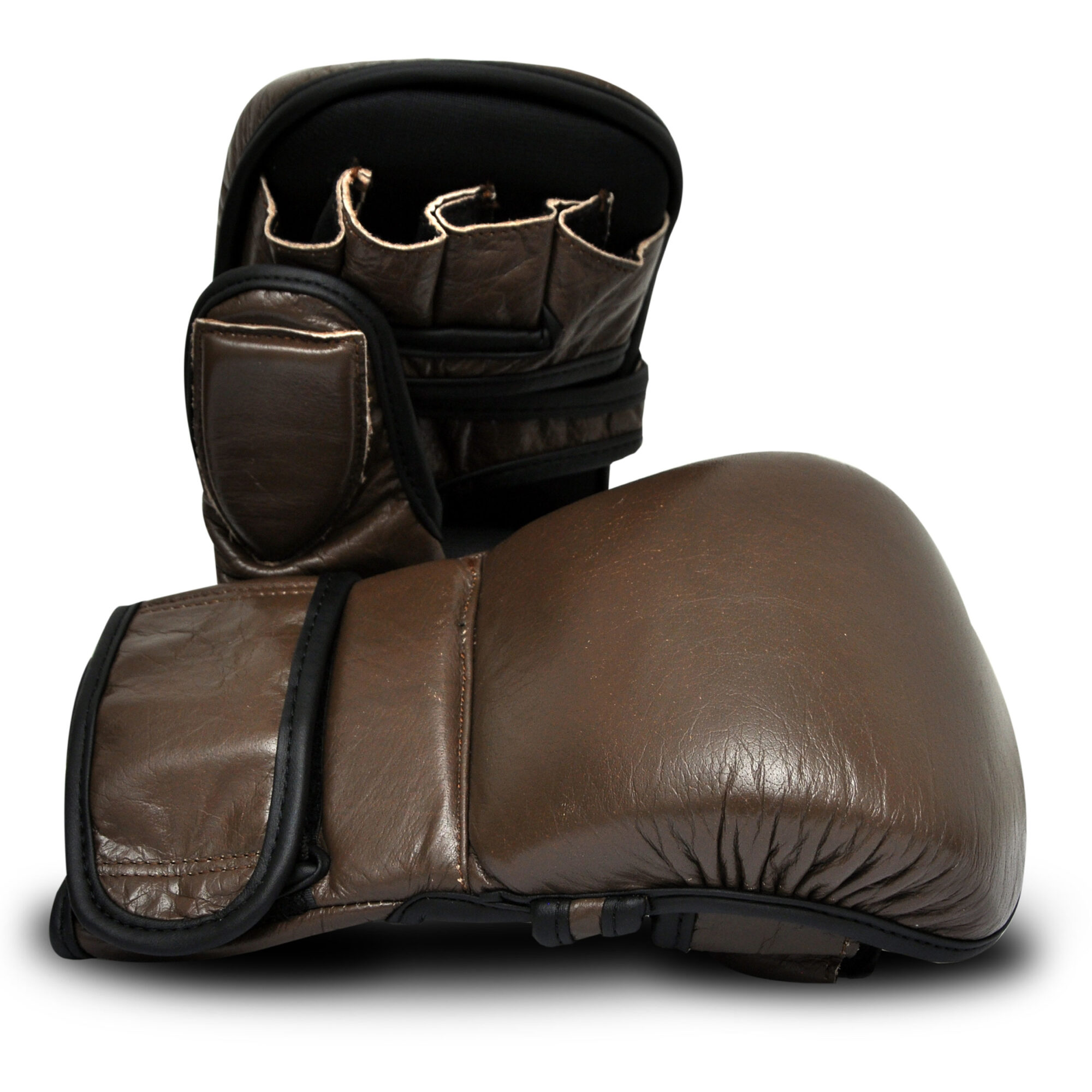 MMA Sparring Gloves – Vintage Brown Genuine Leather